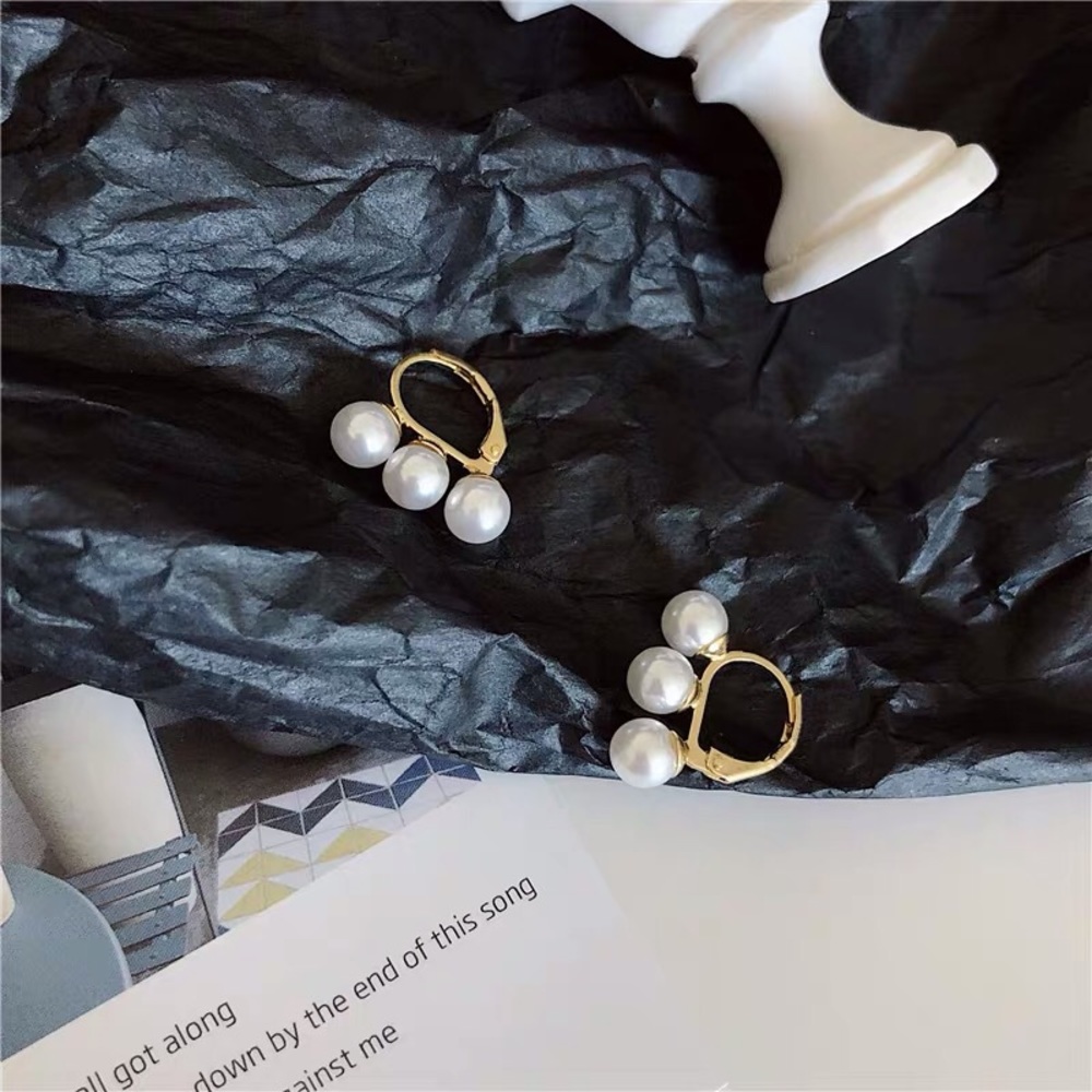 Pearl Earring Gold Small